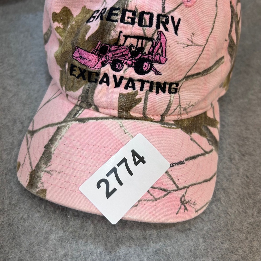 Gregory Excavating Women Pink Realtree Hat Camo Backhoe Adjustable Cap OSFM - Picture 5 of 5
